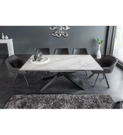 Stół rozkładany ONTARIO Euphoria 180 cm - 220 cm - 260 cm ceramika w optyce marmuru