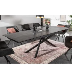 Stół Rozkładany ONTARIO Euphoria 180 Cm - 220 Cm - 260 Cm ceramika antracytowy Lava
