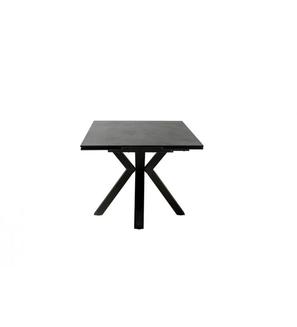 Stół rozkładany PALLINI 150 cm x 90 cm - 120 cm - 150 cm ceramika antracytowy