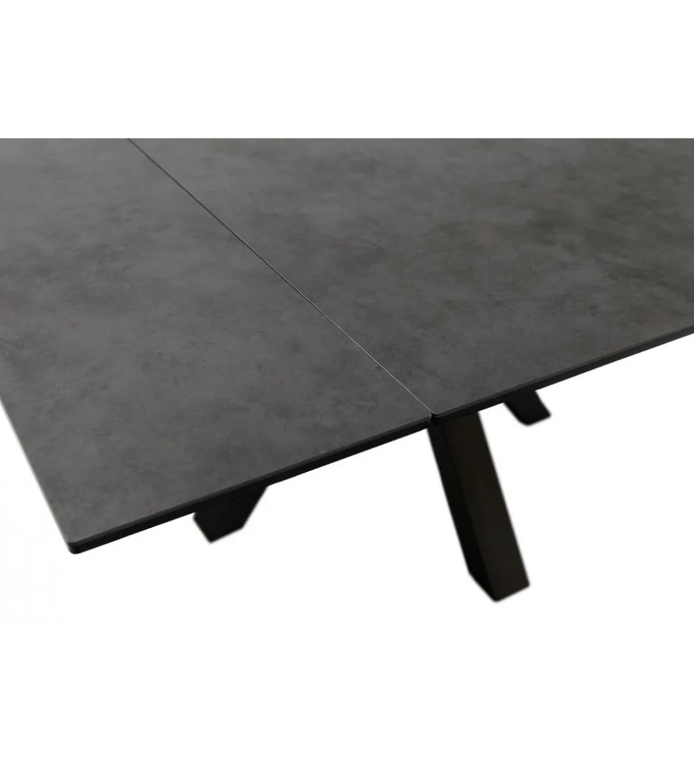 Stół rozkładany PALLINI 150 cm x 90 cm - 120 cm - 150 cm ceramika antracytowy