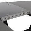 Stół rozkładany PATARASO 120 cm ceramika szara nogi czarne