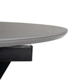 Stół rozkładany PATARASO 120 cm ceramika szara nogi czarne