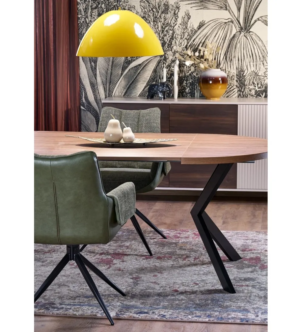 Stół rozkładany PERONI II 100 cm - 250 cm w optyce drewna orzech