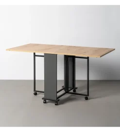 Stół rozkładany PIBEGAR 148 cm naturalny czarny