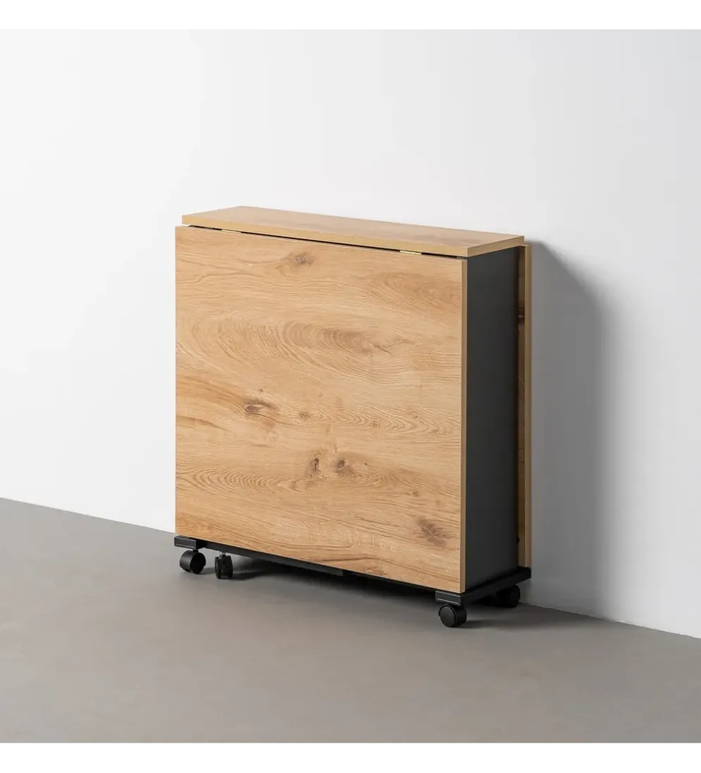 Stół rozkładany PIBEGAR 148 cm naturalny czarny