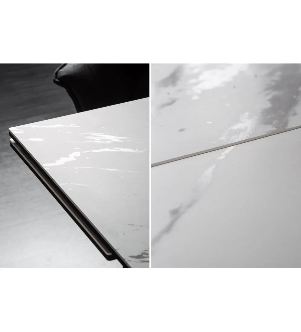 Stół rozkładany PLATON Prometheus 180 cm - 260 cm ceramika w optyce marmuru