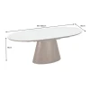 Stół rozkładany UNIQUE od 160 do 200 cm naturalny ceramiczny blat