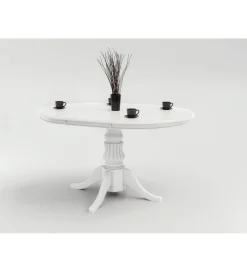 Stół rozkładany WILLIAM 90 cm - 124 cm biały
