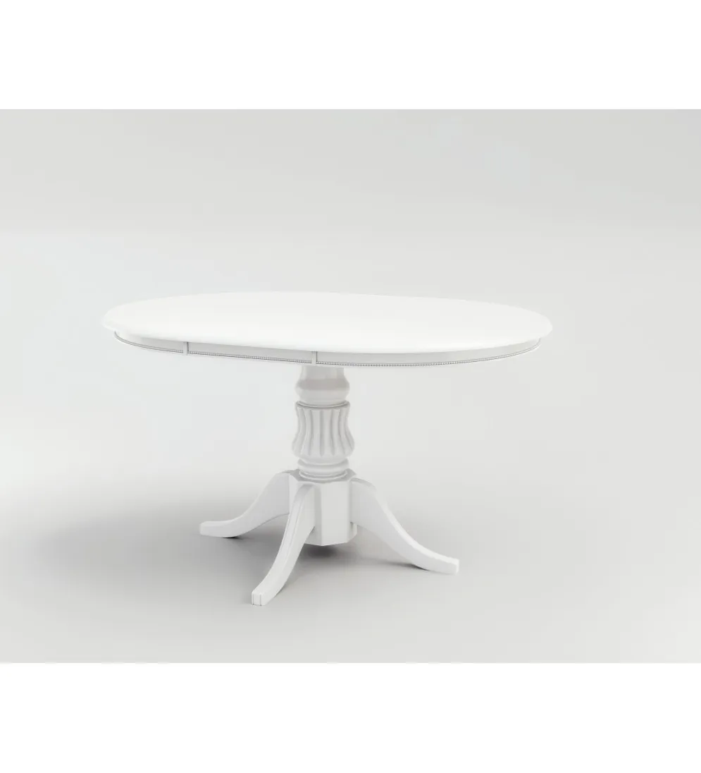 Stół rozkładany WILLIAM 90 cm - 124 cm biały