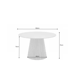 Stół SANZA 140 cm w optyce dąb ciemny
