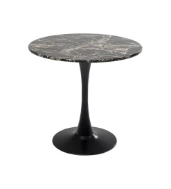Stół SCHICKERIA 80 cm efekt czarnego marmuru