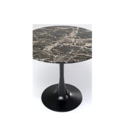 Stół SCHICKERIA 80 cm efekt czarnego marmuru
