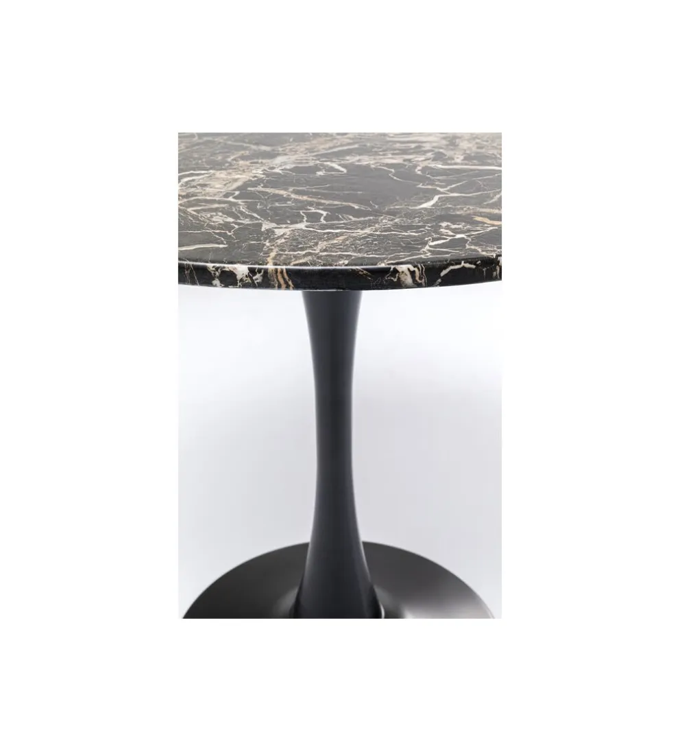 Stół SCHICKERIA 80 cm efekt czarnego marmuru