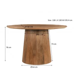 Stół SELVETOR 130 cm drewno mango