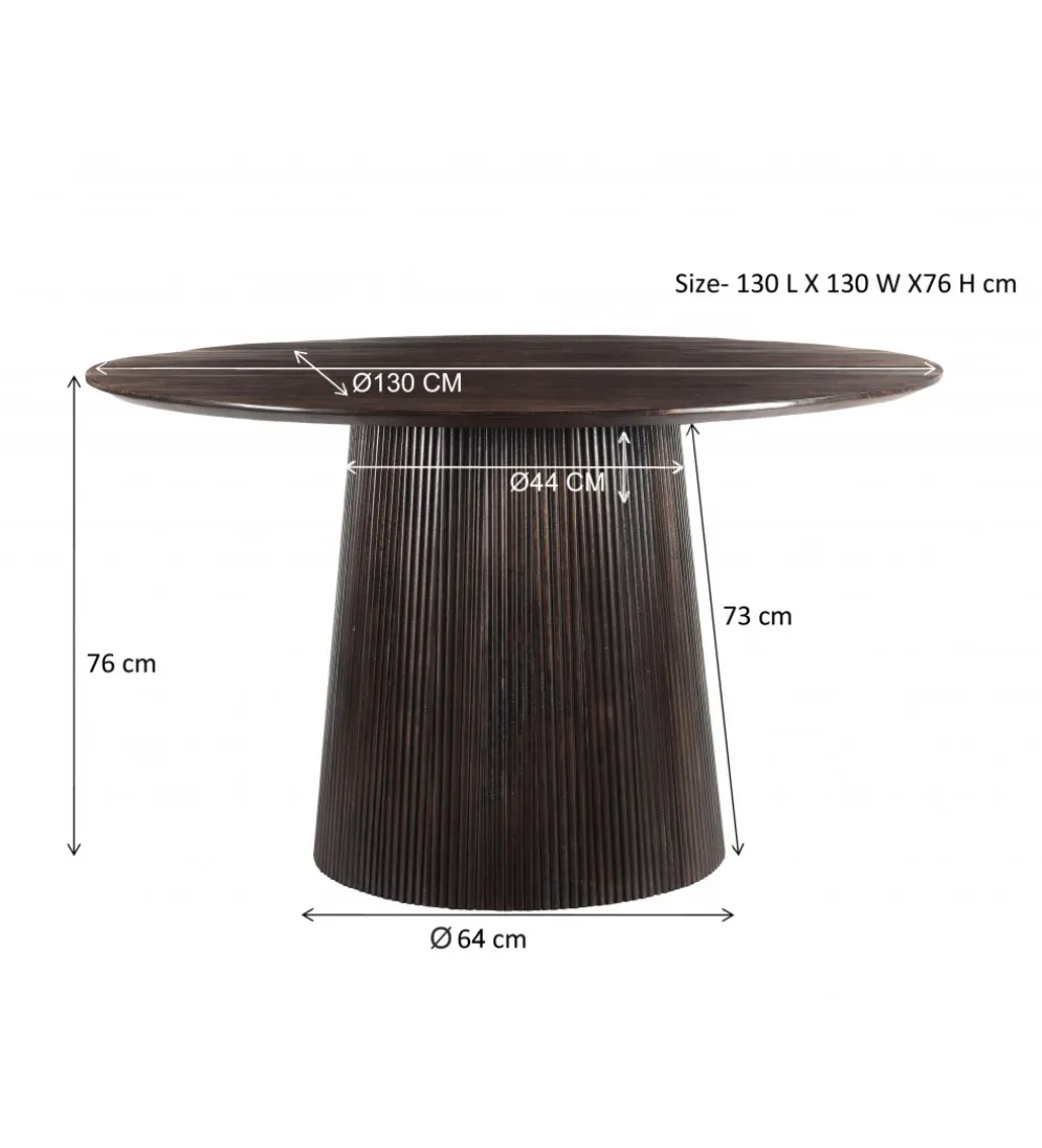 Stół SELVETOR 130 cm w kolorze orzecha