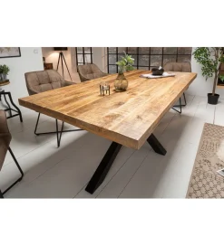 Stół SPIDER Galaxy 180 cm drewno Mango na nogach pająk krzyżak