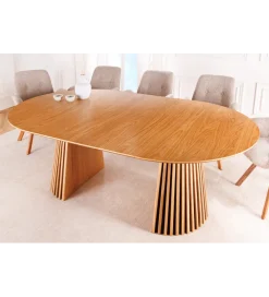 Stół VALHALLA WOOD okrągły 120-160-200cm rozkładany dąb naturalny