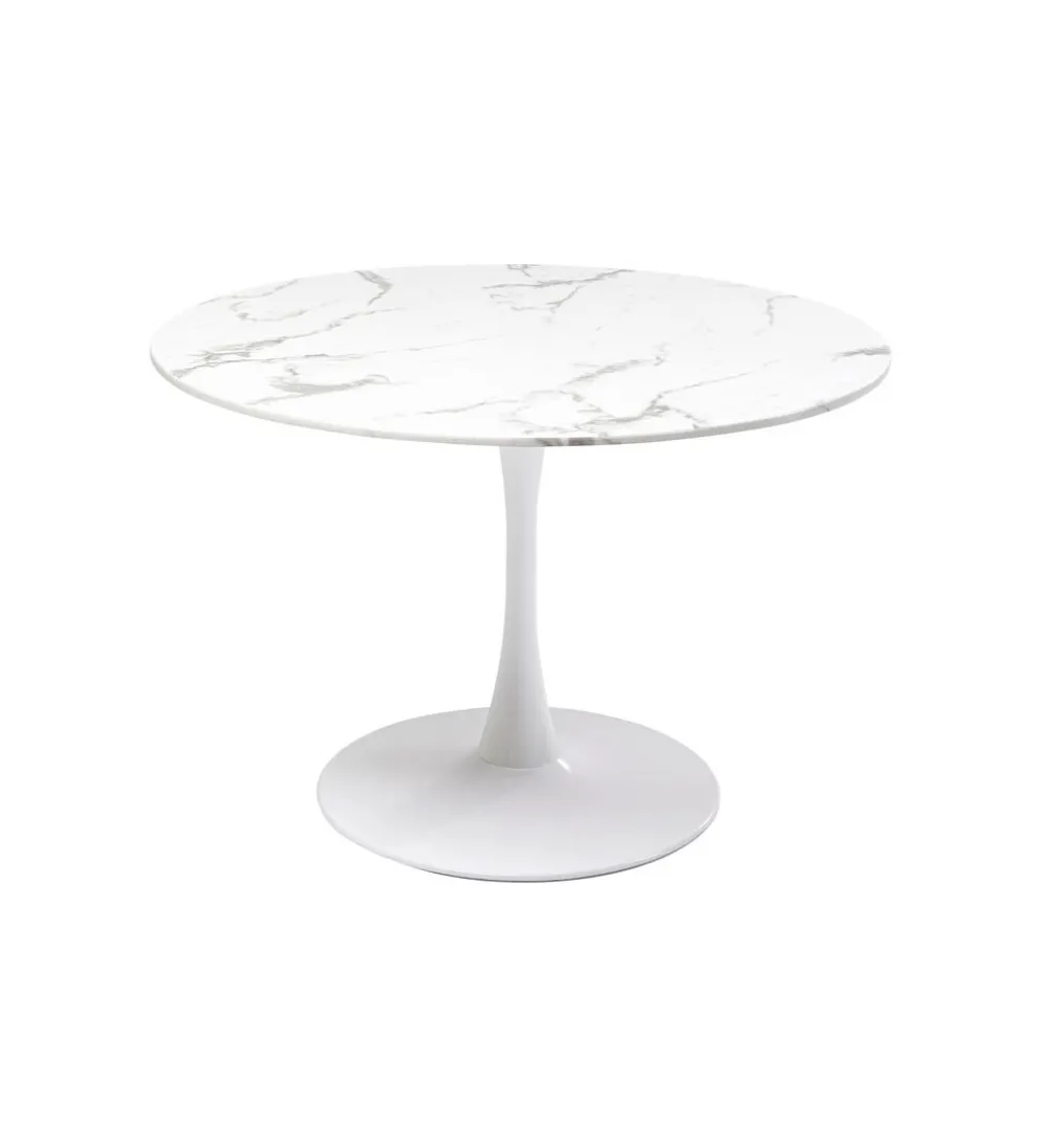 Stół VENETO 110 cm marmur biały