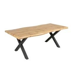 Stół WILD 160 cm nogi X wygląd naturalnego dębu
