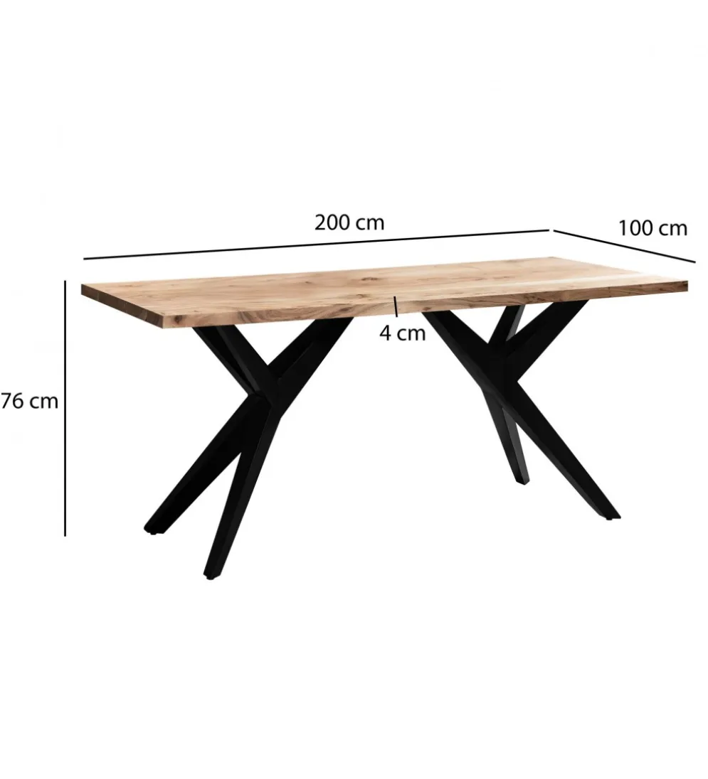 Stół WOHNLING 200 cm drewno akacja