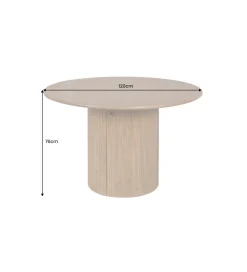 Stół z szafką TRES CHIC 120 cm drewno mango brązowy
