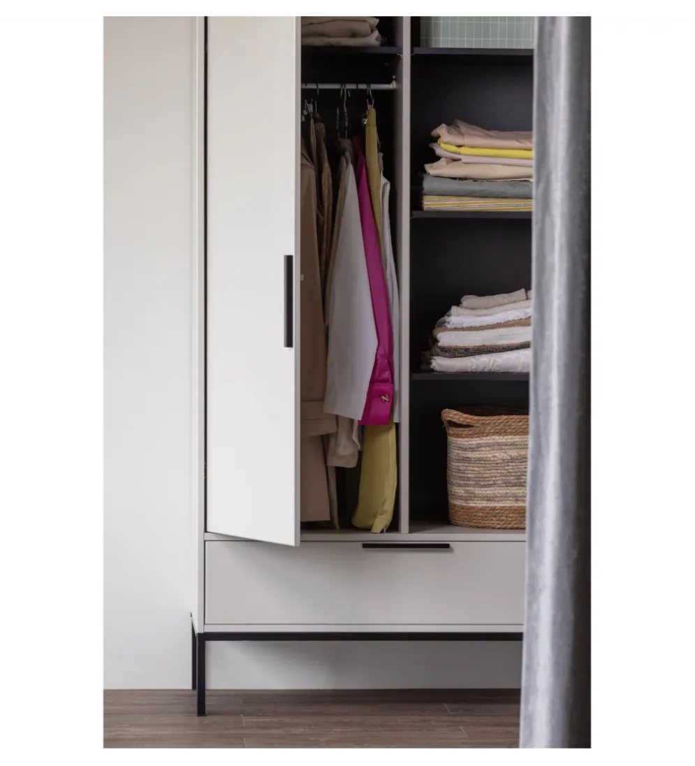 Szafa ADAM 200 cm drewno sosny dust