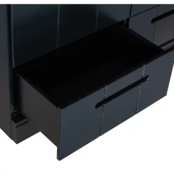 Szafa DRAWER 195 x 140 cm drewno sosna czarna