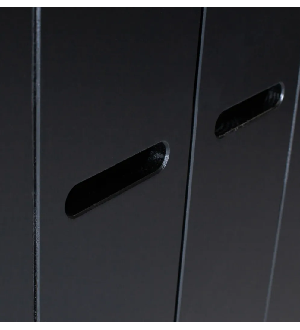 Szafa DRAWER 195 x 140 cm drewno sosna czarna
