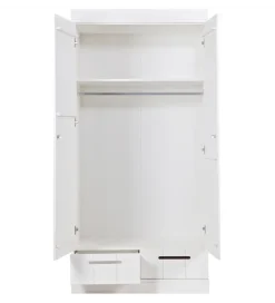 Szafa DRAWER 195 x 94 cm drewno sosna biała