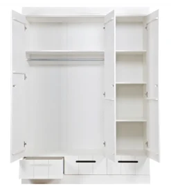 Szafa DRAWER 195 x 140 cm drewno sosna biała
