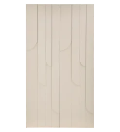 Szafa Japandi z wzorem RAIN 200 cm drewno sosny dust