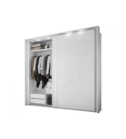 Szafa NIVEA 243 Cm X 230 Cm Biała Z Ozdobnym Nadrukiem