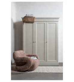Szafa OLIVIA 212 cm drewno sosna szara