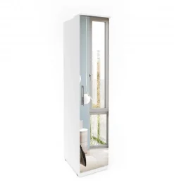 Szafa OPTIMA 45 cm biała z lustrem