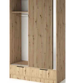 Szafa przesuwna VOODI II 120 cm z lustrem kolor dąb artisan