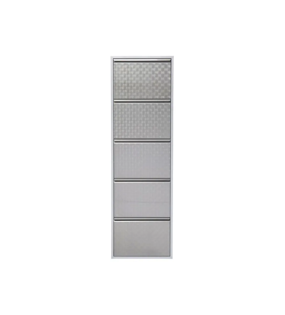 Szafka na buty CARUSO 170 cm srebrna