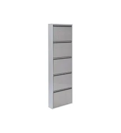 Szafka na buty CARUSO 170 cm srebrna