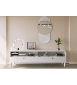Szafka RTV DULLUM 200 cm biały