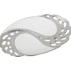 Taca CENTERPLANCE 30 cm srebrnobiała