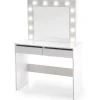 Toaletka HOLLYWOOD 94 cm biała z oświetleniem LED