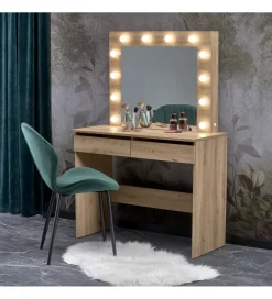 Toaletka HOLLYWOOD 94 cm dąb artisan z oświetleniem LED