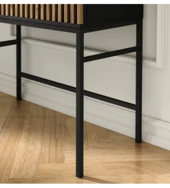 Toaletka wisząca MEORATI 85 cm w optyce dąb artisan/czarny