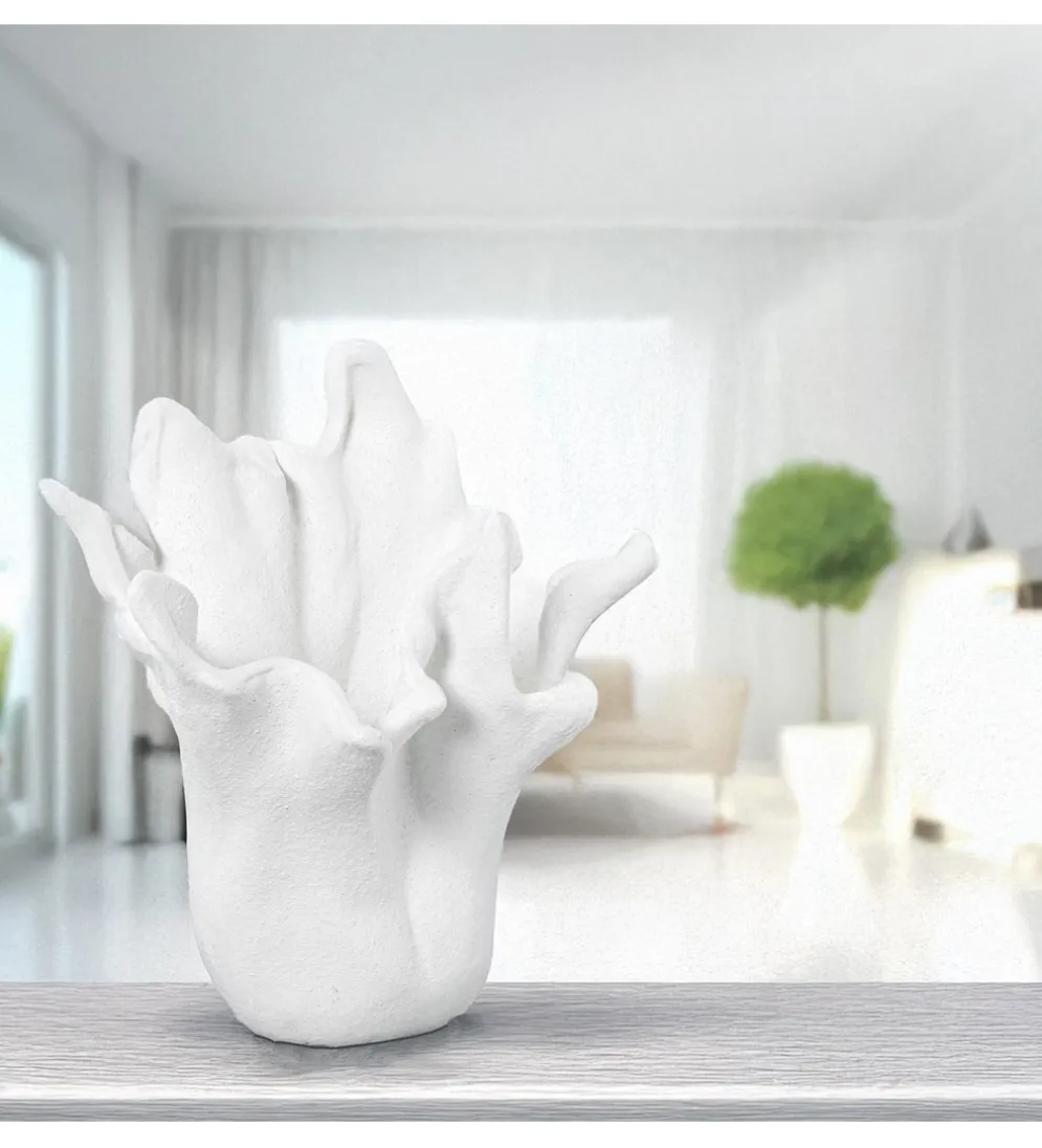 Wazon FOWER 30 cm ceramika biały