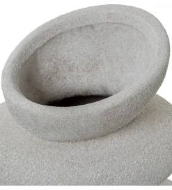 Wazon KATAM 25 cm ceramika biały piaskowy