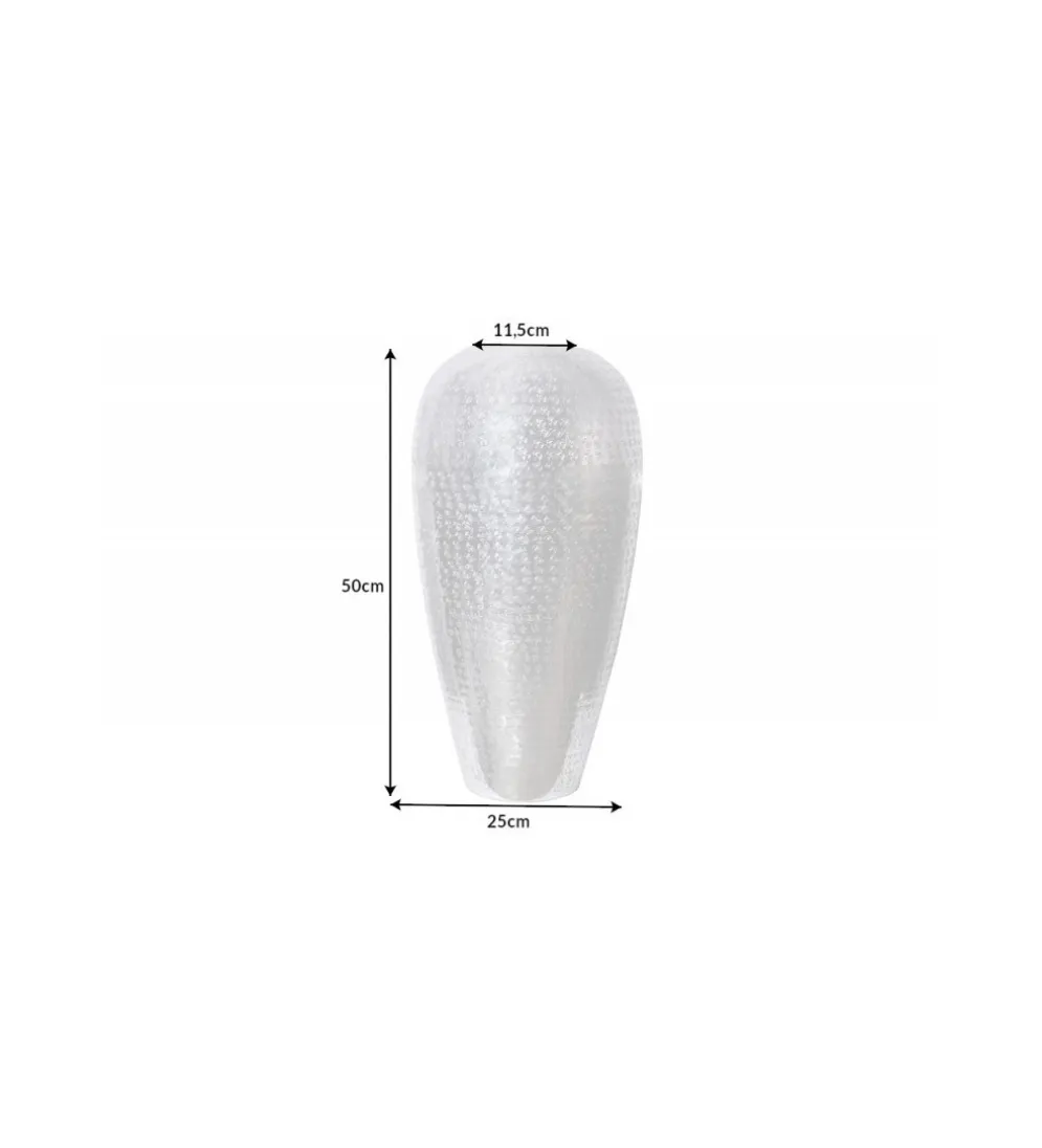 Wazon ORIENT 50 cm srebrny