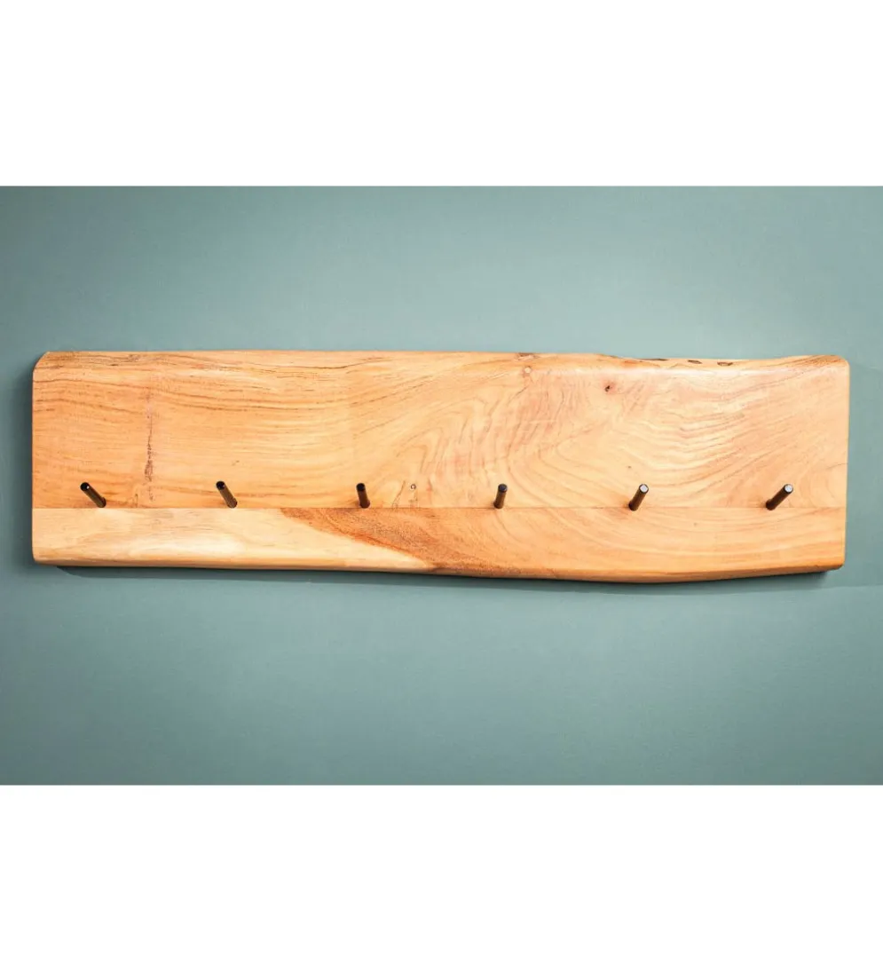 Wieszak ścienny Mammut 80 cm drewno akacja honey