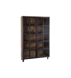 Witryna Iron Craft 115 cm drewno mango czarna