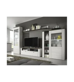 Witryna LARONA 65 cm o wybarwieniu Sonoma Trufel z kolorem Sibiu Larche