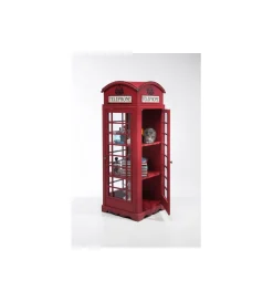 Witryna LONDON TELEPHONE 140 cm czerwona