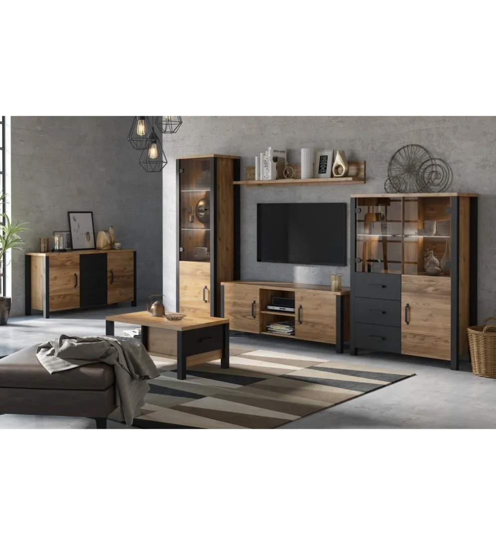 Witryna OLIN WM 56 cm w optyce świerku Appenzeller